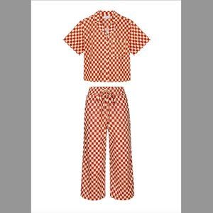 Wray NYC Long Lounge Set in Spice Check✨ Size 2XL